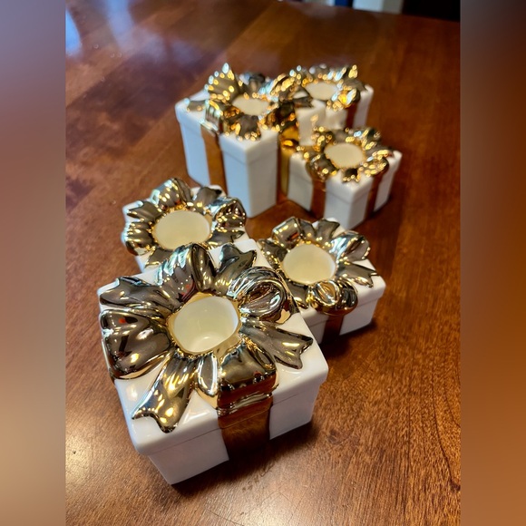 Other - Mikasa Fine Porcelain Holiday Elegance Triple Candle Holder - set of 2